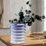 Ripple Gradient Resin Vase