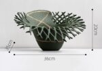 Woven-Effect Green Resin Decorative Tray - Image 3
