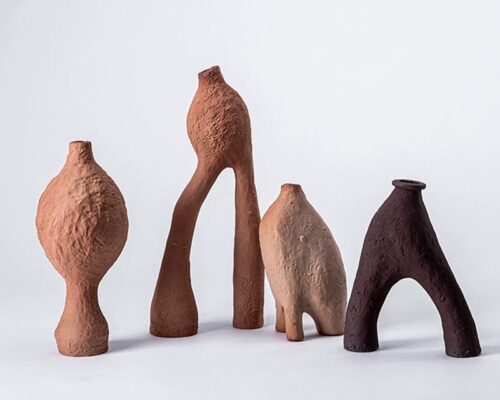 Abstract Earthy Ceramic Sculpture Set - Image 2