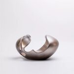 Metallic Abstract Resin Sculpture - Image 3