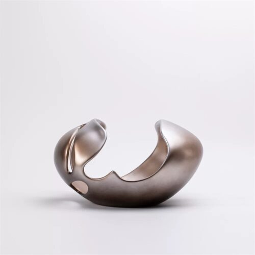 Metallic Abstract Resin Sculpture - Image 3