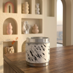 Candlestick-Silver Spotted Horse Hair