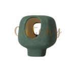 Double hole ornament &Curved flat vase Brown - Image 5