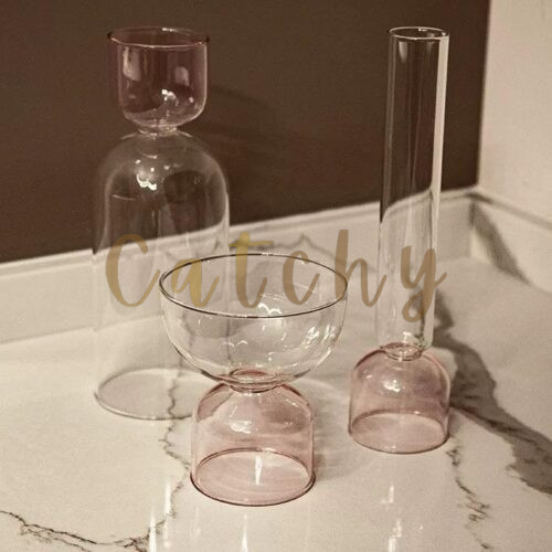 Pink glass kettle