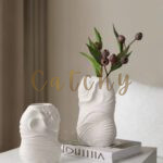 Abstract Textured Ceramic Vase Set