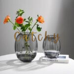 Ribbed Glass Vase - Image 4