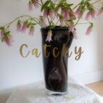 Black Swirl Art Glass Vase - Image 2