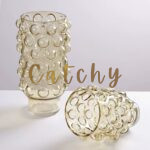 Bubble Textured Glass Vase - Image 2