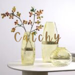 Luxury Amber Cut Glass Vase