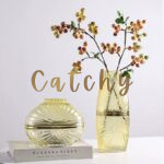 Luxury Amber Cut Glass Vase - Image 2