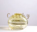 Luxury Amber Cut Glass Vase - Image 4