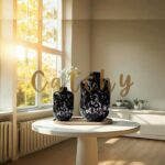 Organic Shape Marble-Effect Vases - Image 2