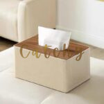 Luxury Leather Tissue Box with Gold Trim - Image 4