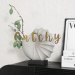 Shell-Inspired Decorative Vase with Base - Image 3