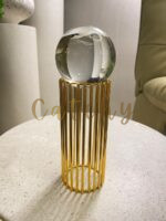 Crystal Sphere Decor Set – Gold Base - Image 4