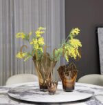 Amber Crown Vase Set