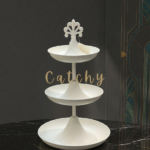 An elegant three-tier serving
