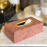 Woven Leather Tissue Box