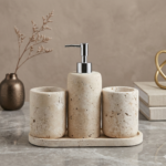 A minimalist bathroom accessories