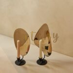 Golden Flow Candle Holder