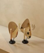 Golden Flow Candle Holder