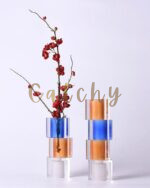 Modern Crystal Nugget Vase, Contemporary Table Setting Centrepieces - Image 2