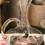 A clear glass storage